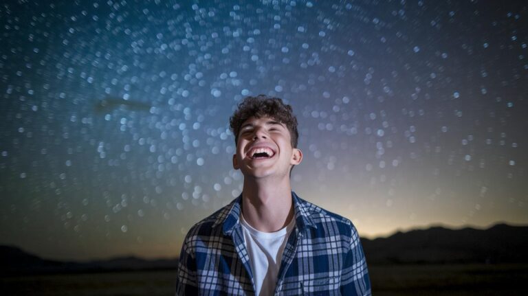 Humor In Cosmic Coincidences: Radiant Celestial Cheer