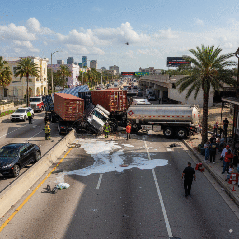 Who’s Liable When a Semi Crashes in a Tampa Construction Zone?