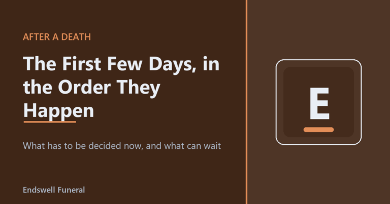 The First Few Days, in the Order They Happen
